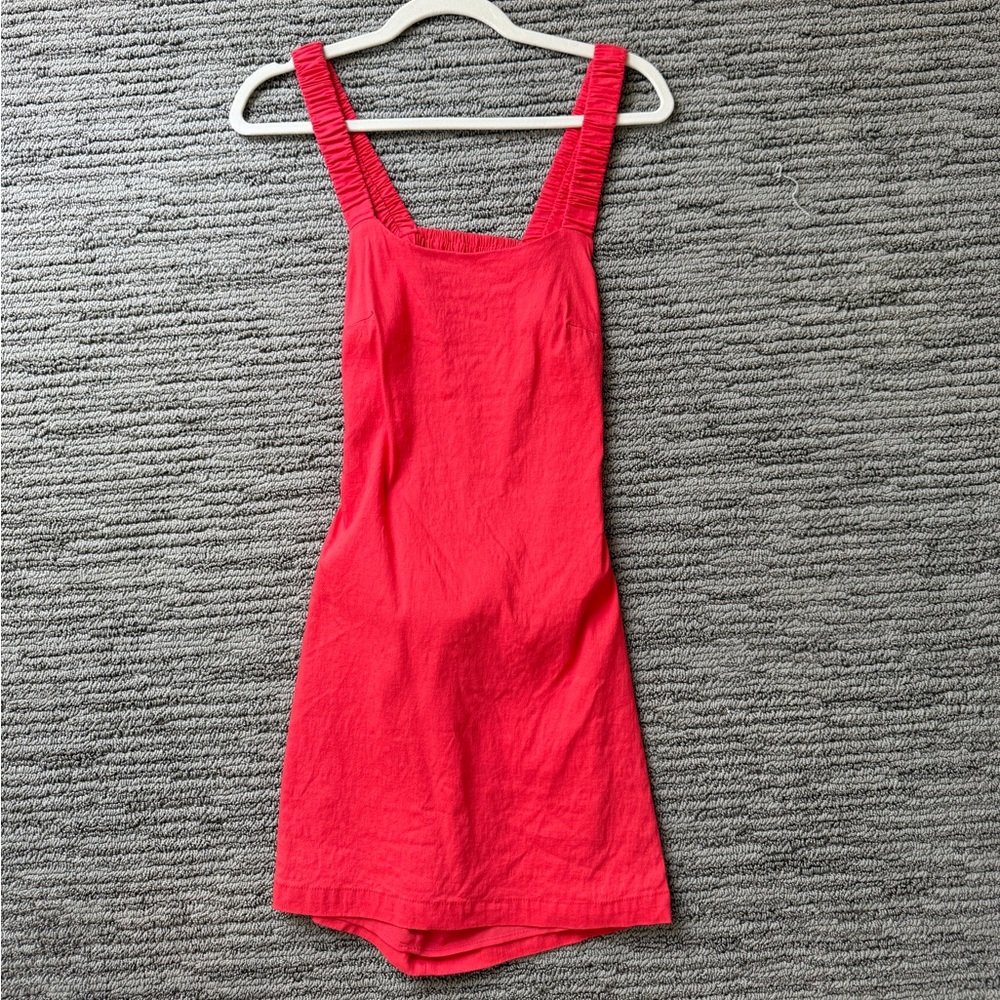 Zara Deep Pink Open Back Mini Dress